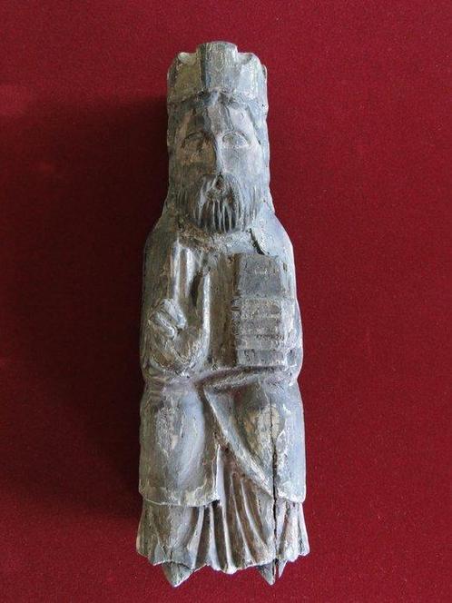 sculptuur, Heiliger oder König im romanischen Stil - 25 cm -, Antiek en Kunst, Kunst | Niet-Westerse kunst