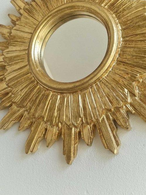 Wandspiegel - Hout, Gouden blad, Antiek en Kunst, Curiosa en Brocante