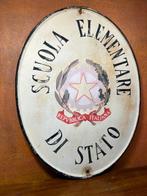 Scuola Elementare di Stato - Reclamebord - Metaal, Antiek en Kunst