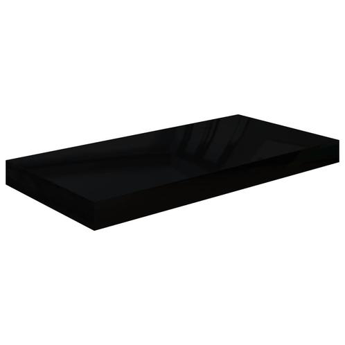 vidaXL Wandschap zwevend 50x23x3,8 cm MDF hoogglans zwart, Huis en Inrichting, Kasten | Wandmeubels, Nieuw, Verzenden