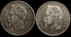 France. Napoléon III. 5 Francs 1867 A & 1869 A (Sans prix de
