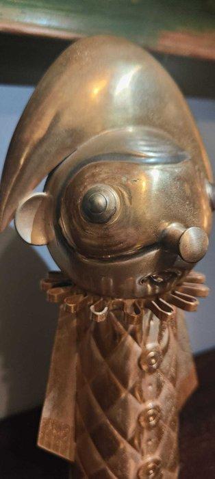 Beeld, arlecchino - 28 cm - .800 zilver, Antiek en Kunst, Curiosa en Brocante