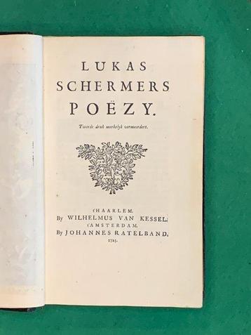 Lukas Schermer - Lukas Schermers Poëzy - 1725