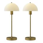 Herstal - Tafellamp (2) - Vienda - Opaal / Brons - Glas,
