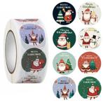 500 Kerst Stickers Op Rol - 2.5cm - Kerststickers -, Verzenden, Nieuw