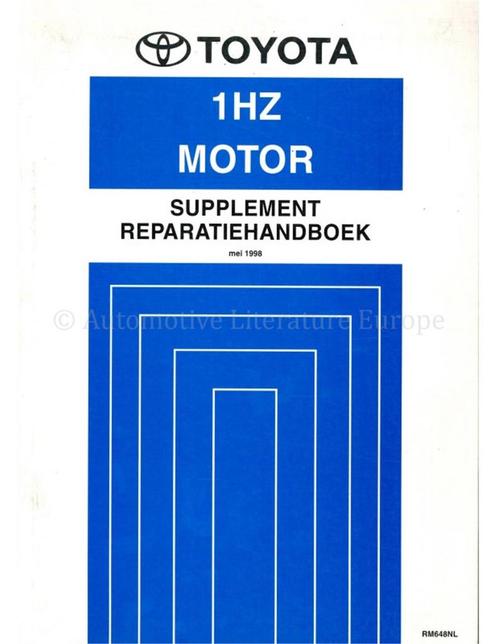 1998 TOYOTA LAND CRUISER (1HZ) MOTOR (SUPPLEMENT), Auto diversen, Handleidingen en Instructieboekjes