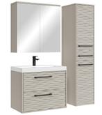 Badkamermeubel Etna 60cm Beige Badmeubel spiegel en zijkast, Verzenden, Nieuw