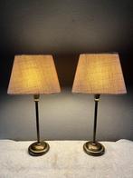 Tafellamp (2) - Messing, Textiel, Antiek en Kunst