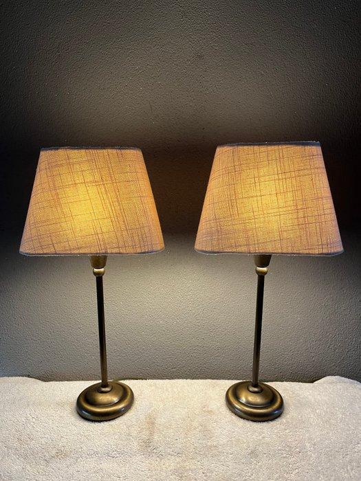 Tafellamp (2) - Messing, Textiel, Antiek en Kunst, Curiosa en Brocante