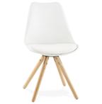 Chaise scandinave 'GOUJA' blanche (Chaise simple)