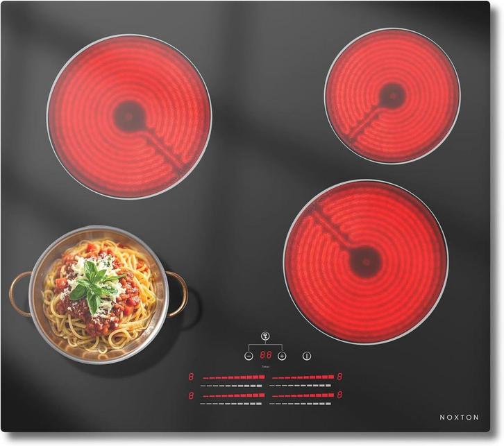 NOXTON Keramische Kookplaat 60cm | Retour Deal 54% OFF!, Elektronische apparatuur, Fornuizen, Inbouw, 4 kookzones, Nieuw, Keramisch