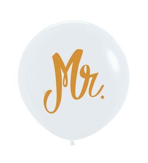 Ballonnen Mr White 61cm 3st, Hobby en Vrije tijd, Feestartikelen, Nieuw, Verzenden