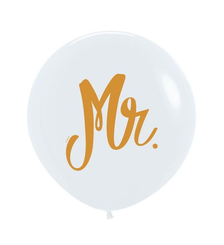 Ballonnen Mr White 61cm 3st, Hobby en Vrije tijd, Feestartikelen, Nieuw, Verzenden