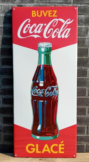 Emaille bord Buvez Coca Cola Glacé beschikbaar voor biedingen