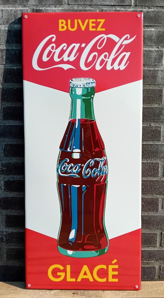 Emaille bord Buvez Coca Cola Glacé, Verzamelen, Merken en Reclamevoorwerpen, Verzenden