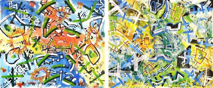 ACA (Angelo Calabria) - Elaborazione 3014/3017 (Paint-brush, Antiquités & Art, Art | Peinture | Moderne