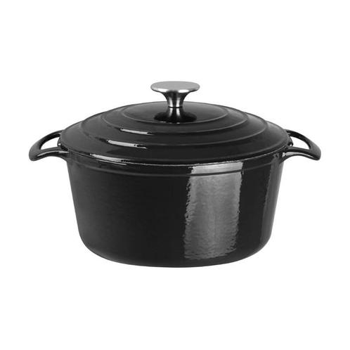 Braadpan gietijzer rond zwart 3,2L | 20,5(Ø)x12(h)cm Vogue, Zakelijke goederen, Horeca | Keukenapparatuur, Nieuw in verpakking