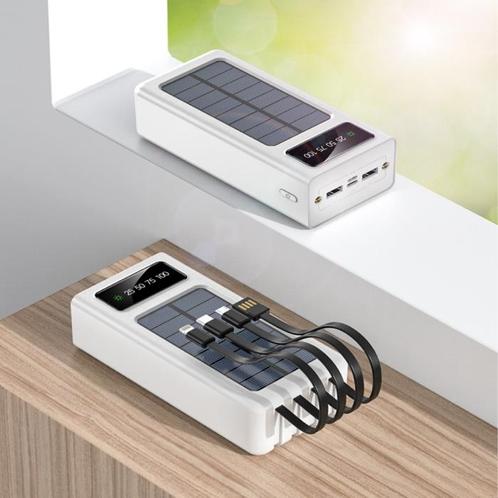 100.000mAh Solar Powerbank met 2 Uitvoer/2 Invoer Poorten -, Telecommunicatie, Powerbanks, Nieuw, Verzenden