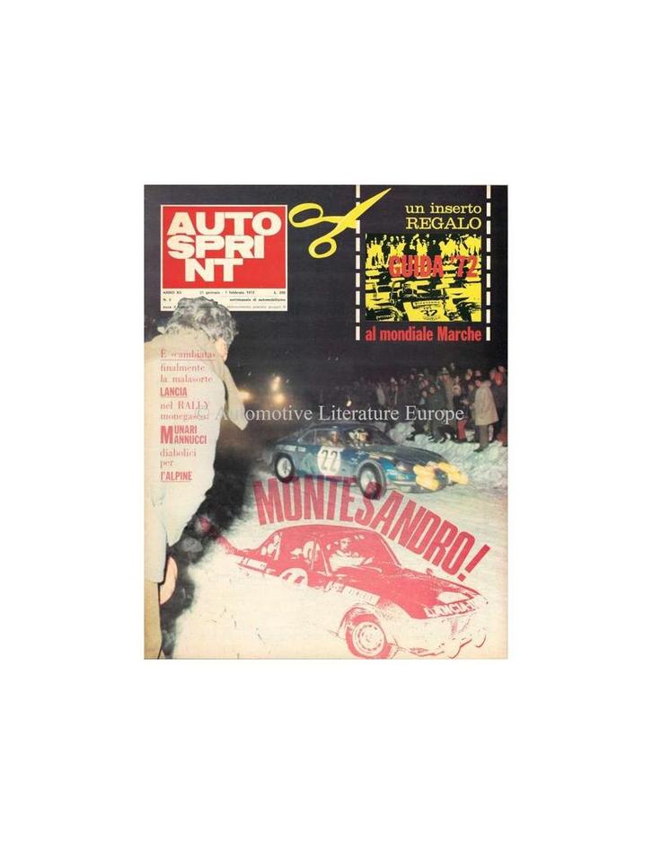 1972 AUTOSPRINT MAGAZINE 5 ITALIAANS, Boeken, Tijdschriften en Kranten, Ophalen of Verzenden