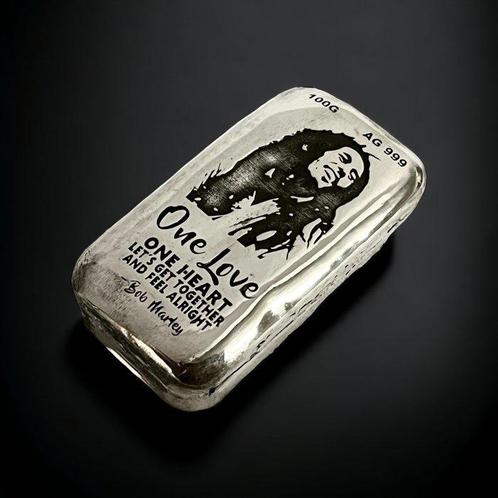 100 grammes - Argent .999 - Bob Marley - (Sans Prix de, Postzegels en Munten, Edelmetalen en Baren