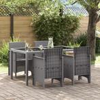 vidaXL Tuinstoelen 4 stuks Lichtgrijs Poly Rattan, Tuin en Terras, Tuinstoelen, Verzenden, Nieuw