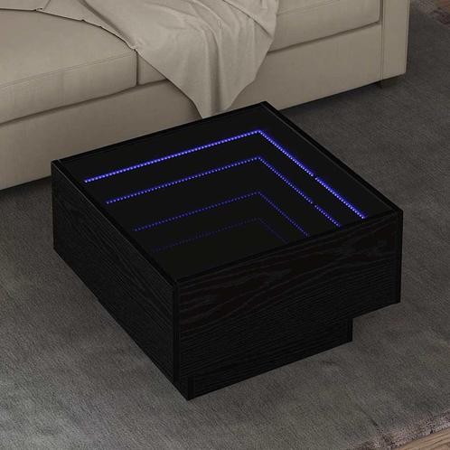 vidaXL Salontafel Zwart eiken 50 x 50 x 30 cm Bewerkt hout, Huis en Inrichting, Tafels | Salontafels, Nieuw, Verzenden