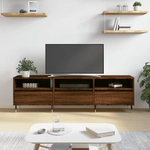 vidaXL Tv-meubel 150x30x44,5 cm bewerkt hout bruin, Huis en Inrichting, Kasten |Televisiemeubels, Nieuw, Verzenden
