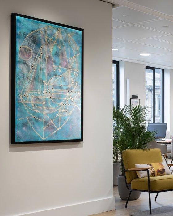 Ksavera - Abstract A1438 - Pearlescent painting on XXL, Antiek en Kunst, Kunst | Schilderijen | Modern