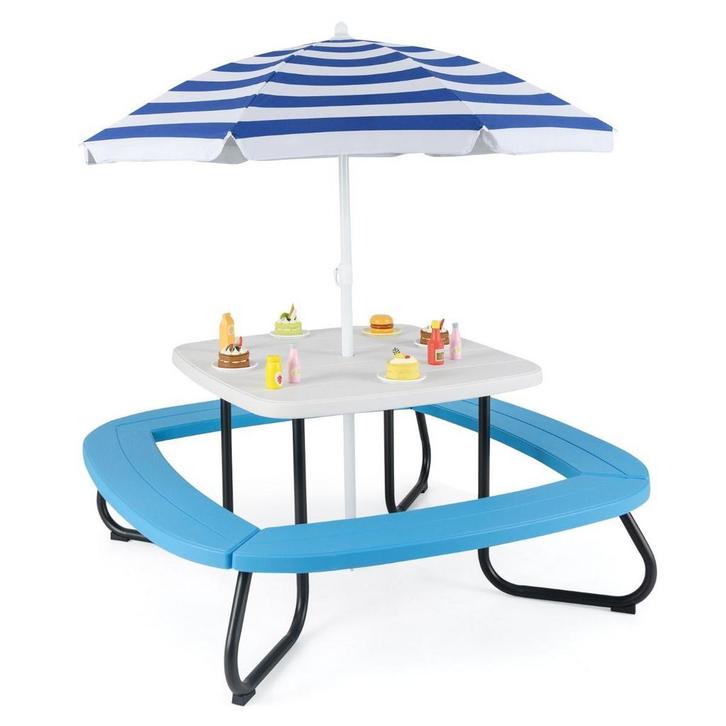 2dekans | Coast Kinderzitgroep Picknicktafel met Parasol –, Tuin en Terras, Zonneschermen, Ophalen of Verzenden