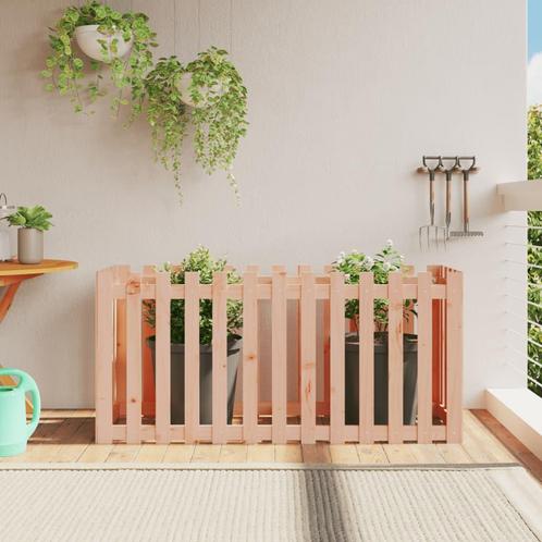 vidaXL Lit surélevé de jardin design de clôture bois, Jardin & Terrasse, Pots de fleurs, Neuf, Envoi