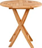 Tweedekans | House Nordic Eettafel Oviedo Teakhout Rond, Huis en Inrichting, Ophalen of Verzenden, Nieuw