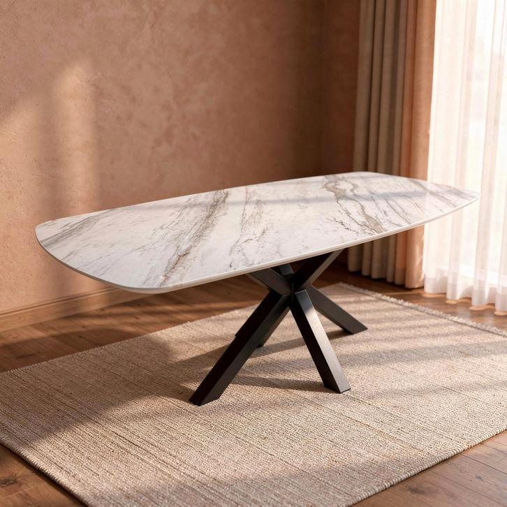 Quartz Maline eettafel met matrix poot 230x100, Huis en Inrichting, Tafels | Eettafels