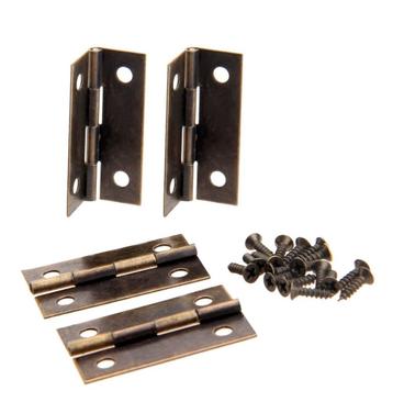 Set van 16 bronzen scharniertjes (37x19 mm) beschikbaar voor biedingen