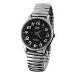 Fako® - Horloge - Rekband - SK - 36mm - Zilverkleurig -, Handtassen en Accessoires, Horloges | Dames, Nieuw, Verzenden