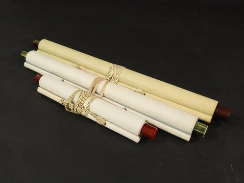 Ensemble de 3 rouleaux suspendus – Calligraphie de poèmes, Antiek en Kunst, Antiek | Overige Antiek