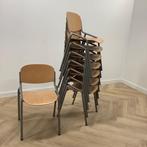 Tweedehands complete set van 8 stuks kantine /, Huis en Inrichting, Stoelen, Gebruikt, Hout, Vijf, Zes of meer stoelen