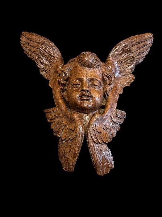 sculptuur, 19 eeuwse engel / fragment kerk meubel - 45 cm -, Antiek en Kunst, Kunst | Niet-Westerse kunst