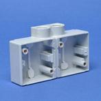 Niko 13-848-02 Opbouwdoos 2-voudig horizontaal met 1x2, Doe-het-zelf en Bouw, Ophalen of Verzenden, Nieuw