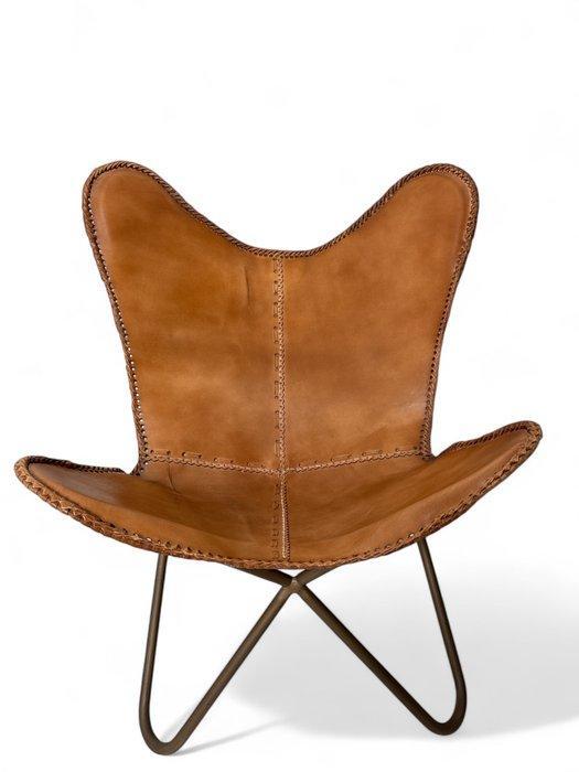 Fauteuil - Vlinderstoel - Leder, Metaal - Vlinderstoel -, Antiek en Kunst, Curiosa en Brocante