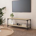 vidaXL Tv-meubel 100x33x41 cm bewerkt hout en staal sonoma, Huis en Inrichting, Kasten |Televisiemeubels, Nieuw, Verzenden