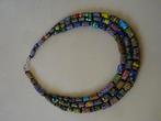 Necklace in three strands, made of 86 small Millefiori beads