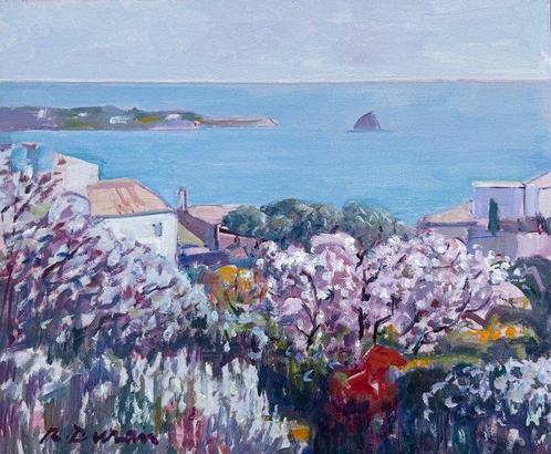 Rafael Duran Benet (1931–2005) - Primavera en Cadaqués, Antiek en Kunst, Kunst | Schilderijen | Klassiek