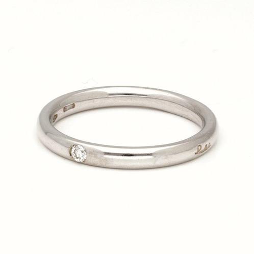 Zonder Minimumprijs - Ring - 18 karaat Witgoud Diamant, Handtassen en Accessoires, Ringen