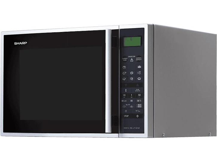 Sharp -  Combi Microgolfoven (r961inw) - Inox, Elektronische apparatuur, Microgolfovens, 45 tot 60 cm, Draaiplateau, Nieuw, Combi-microgolfoven