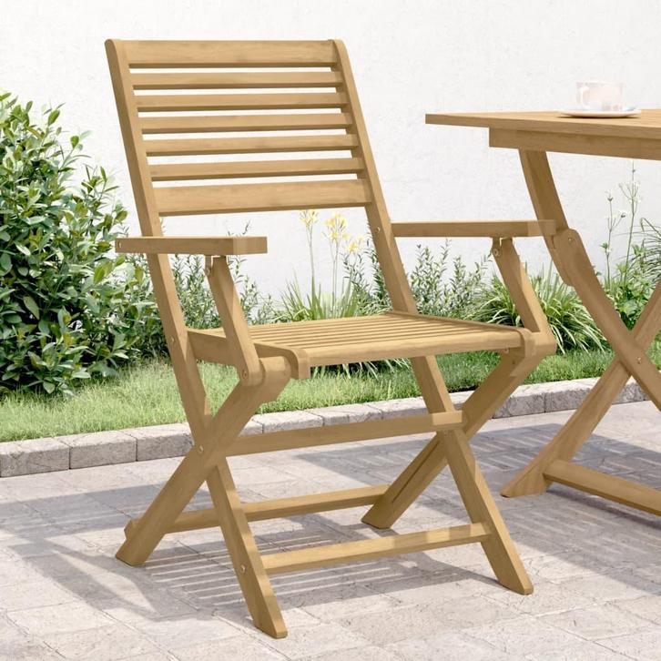Houten Tuinstoelen (4st) | Retour Deal | 40% Knalprijs!, Tuin en Terras, Tuinstoelen, Inklapbaar, Nieuw, Hout, Verzenden