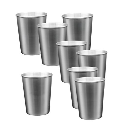 Set van 8 roestvrijstalen bekers, 170 ml, met rolrand, Doe-het-zelf en Bouw, Gereedschap | Overige machines, Nieuw, Verzenden