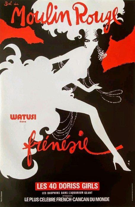 René Gruau - Bal Du Moulin Rouge - Frenesie - Années 1980, Antiek en Kunst, Kunst | Tekeningen en Fotografie