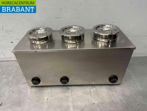 RVS Hotpot Hot Pot bain marie 3 x 2 liter 230V Horeca, Zakelijke goederen, Horeca | Keukenapparatuur, Ophalen of Verzenden