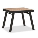 York dining tuintafel 90x90xH75 cm aluminium antraciet teak