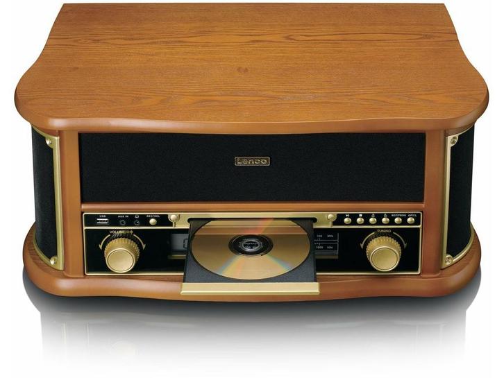 Lenco TCD-2551WD - Retro Platenspeler - Bluetooth 5.0 en USB, Audio, Tv en Foto, Platenspelers, Zo goed als nieuw, Verzenden